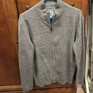 Jos A Bank gray full zip sweater
